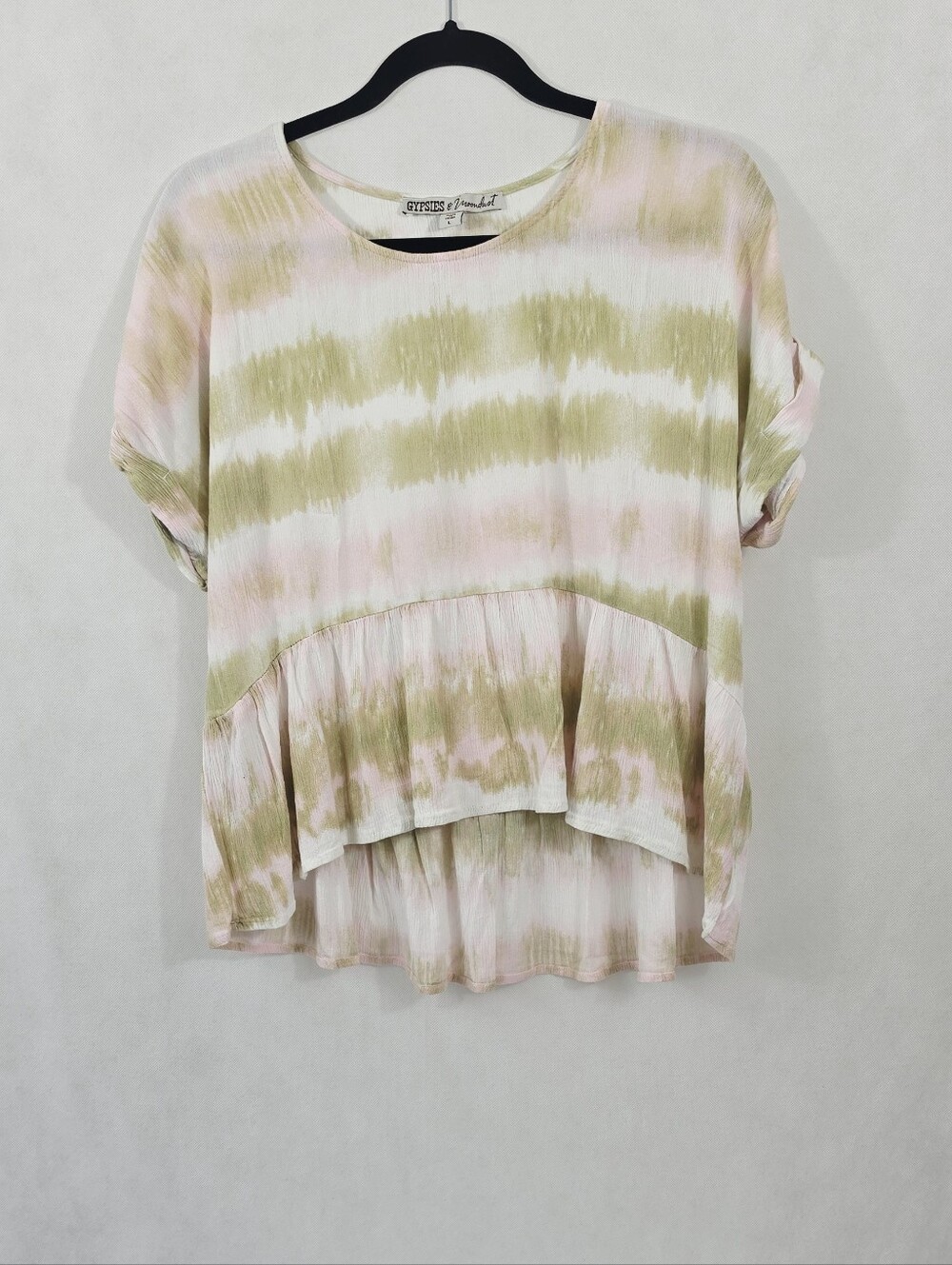 Gypsies & Moondust Tie-dye Babydoll Peplum Top